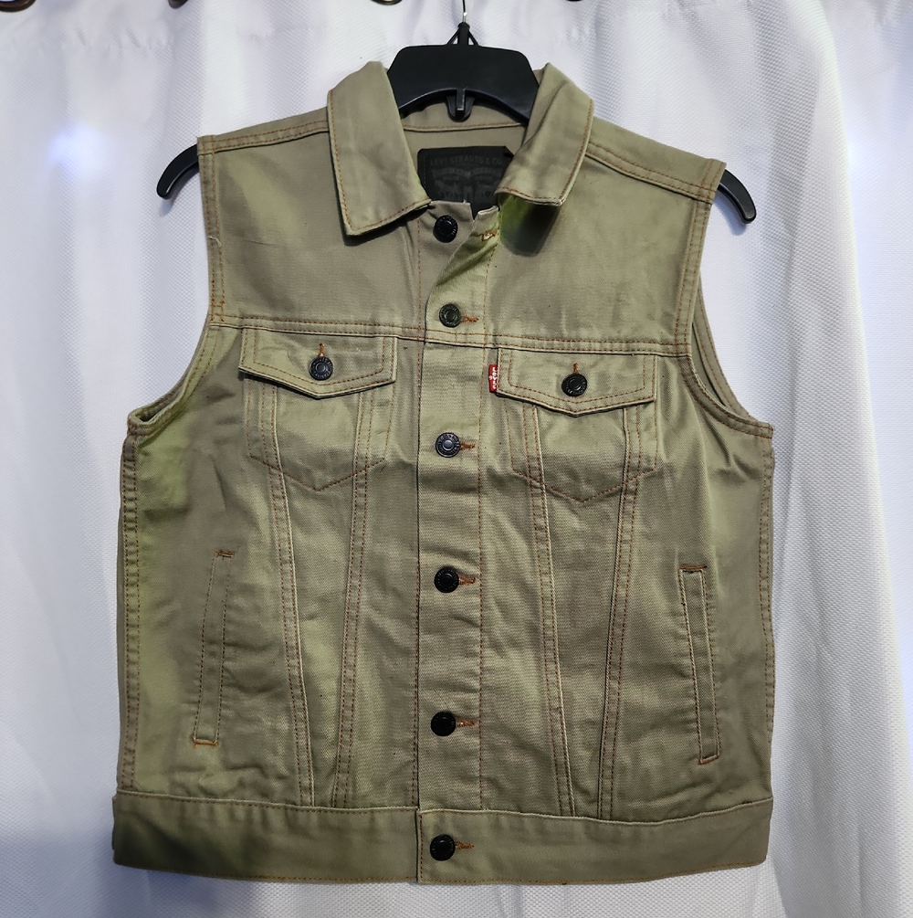 Levi's Khaki Denim Vest